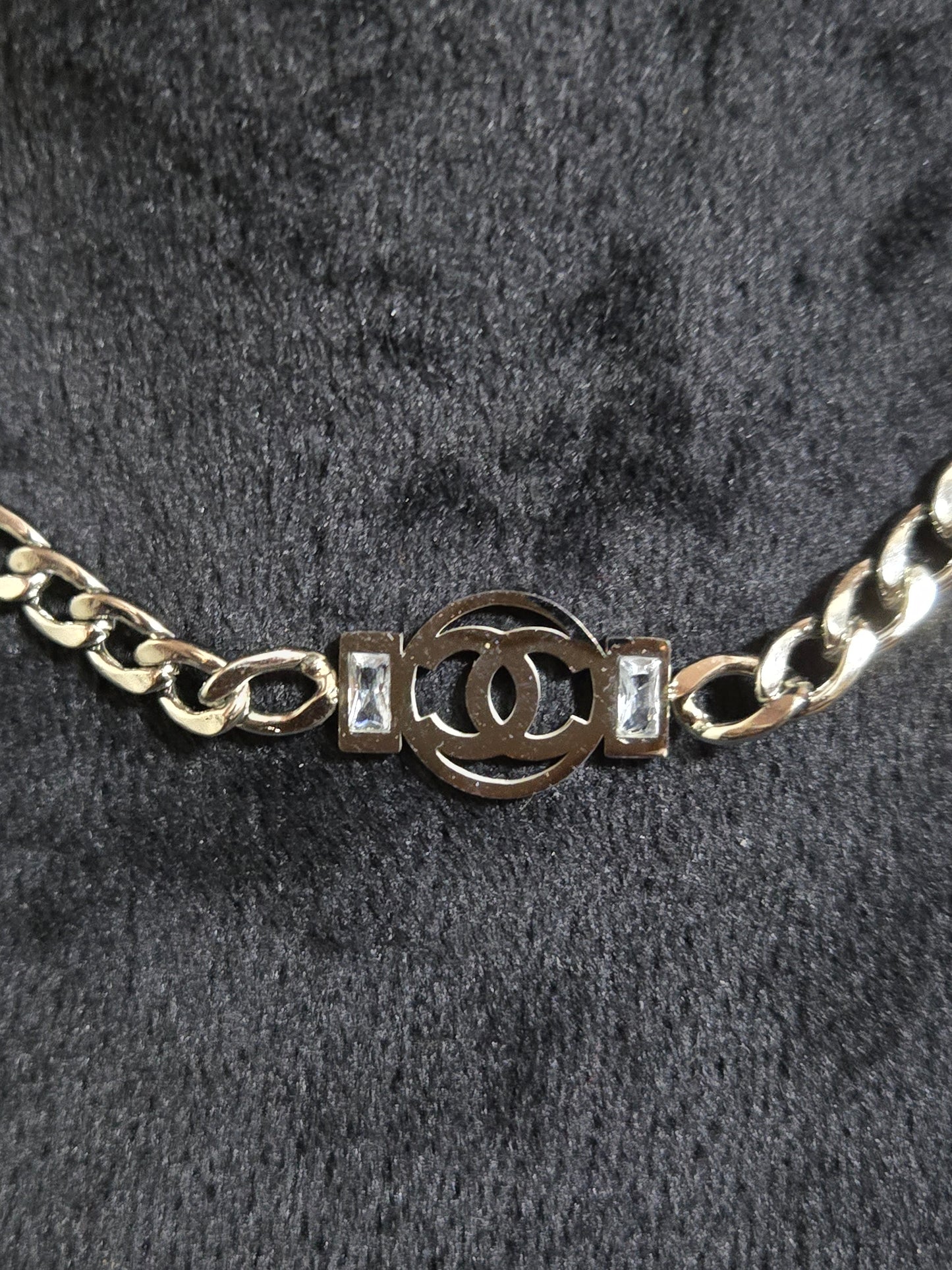 Chanel inspired cuban link chain