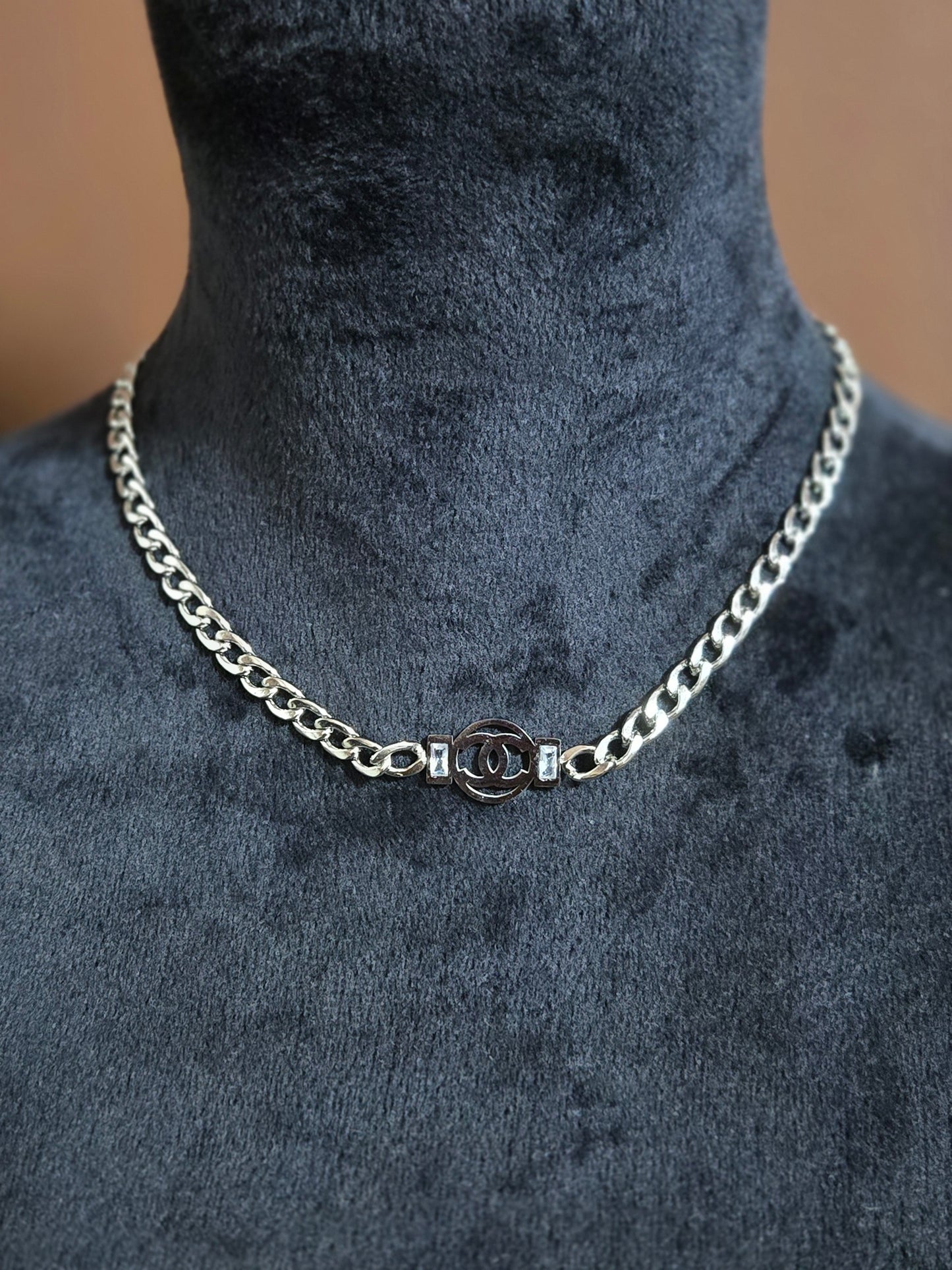 Chanel inspired cuban link chain