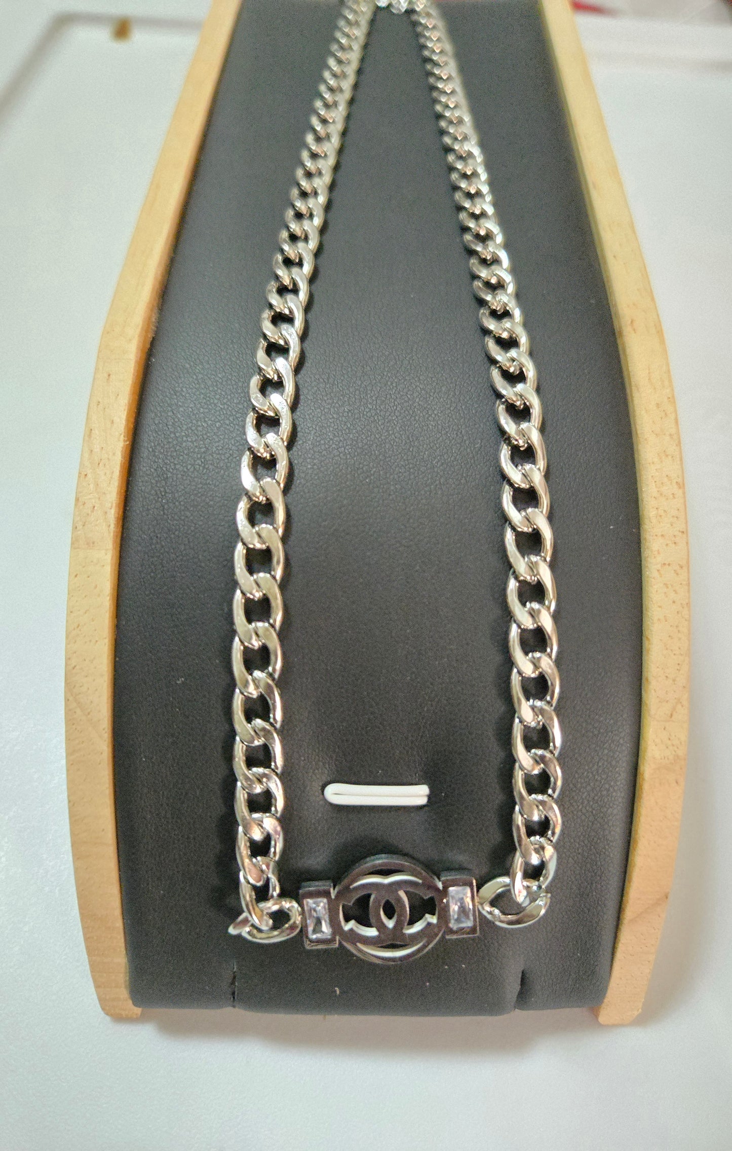 Chanel inspired cuban link chain
