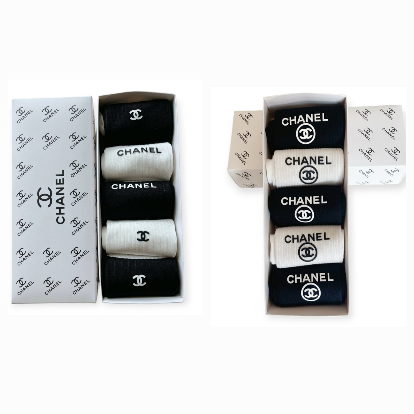 Chanel inspired socks set