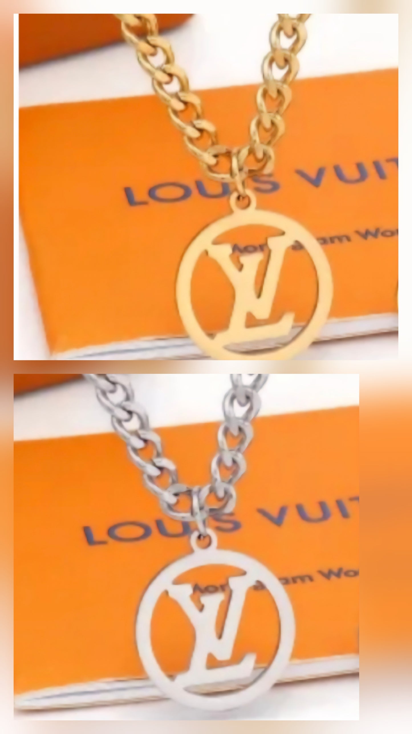 LV Designer Inspired Cuban Necklace