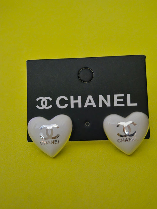 Chanel inspired heart-shaped Earrings