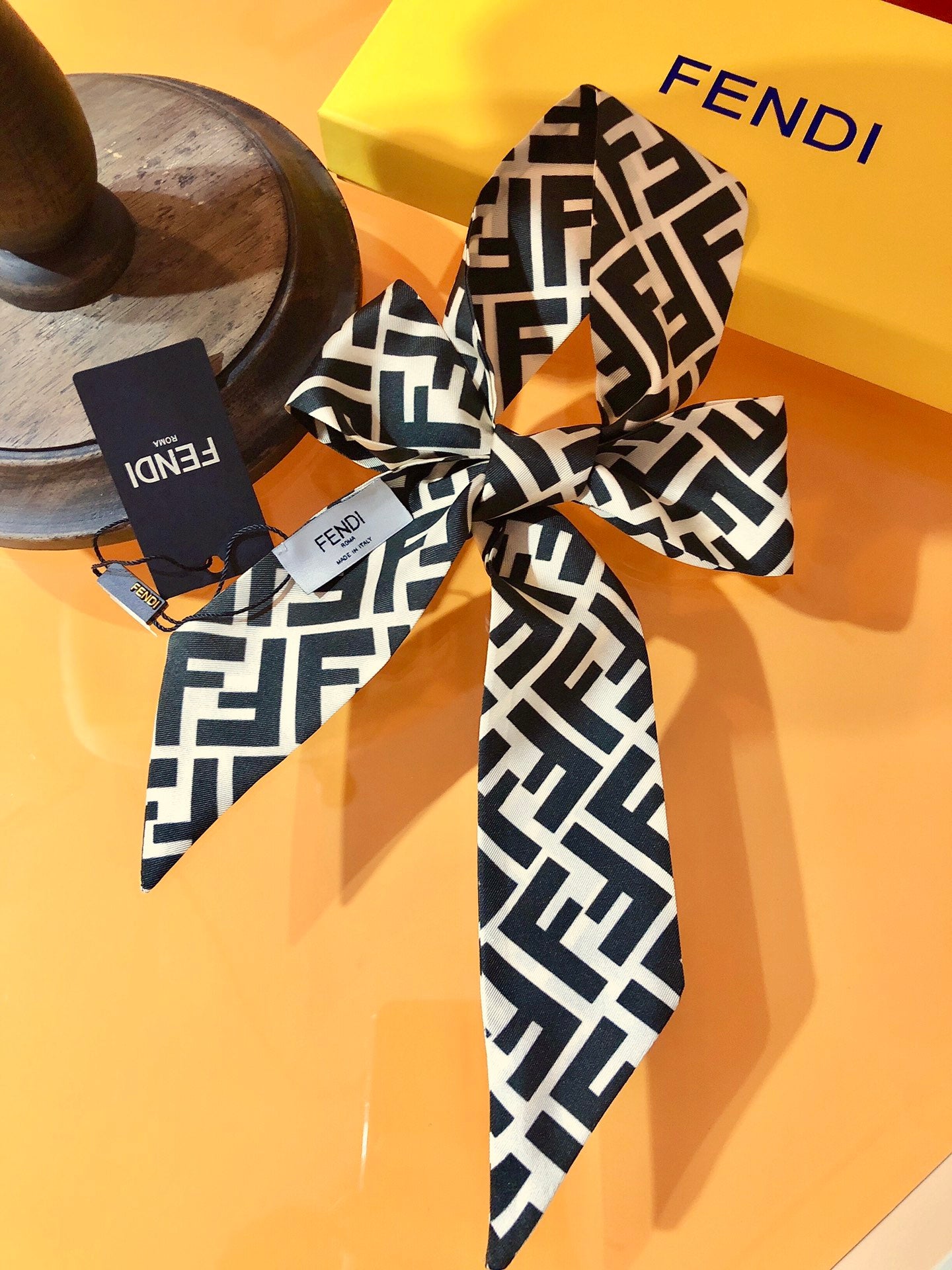 Fendi inspired Twill Ribbon Scarves