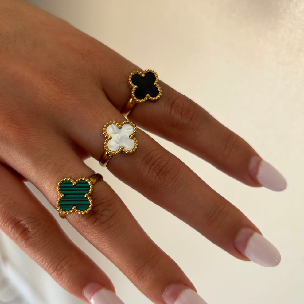 Van Cleef inspired Clover rings