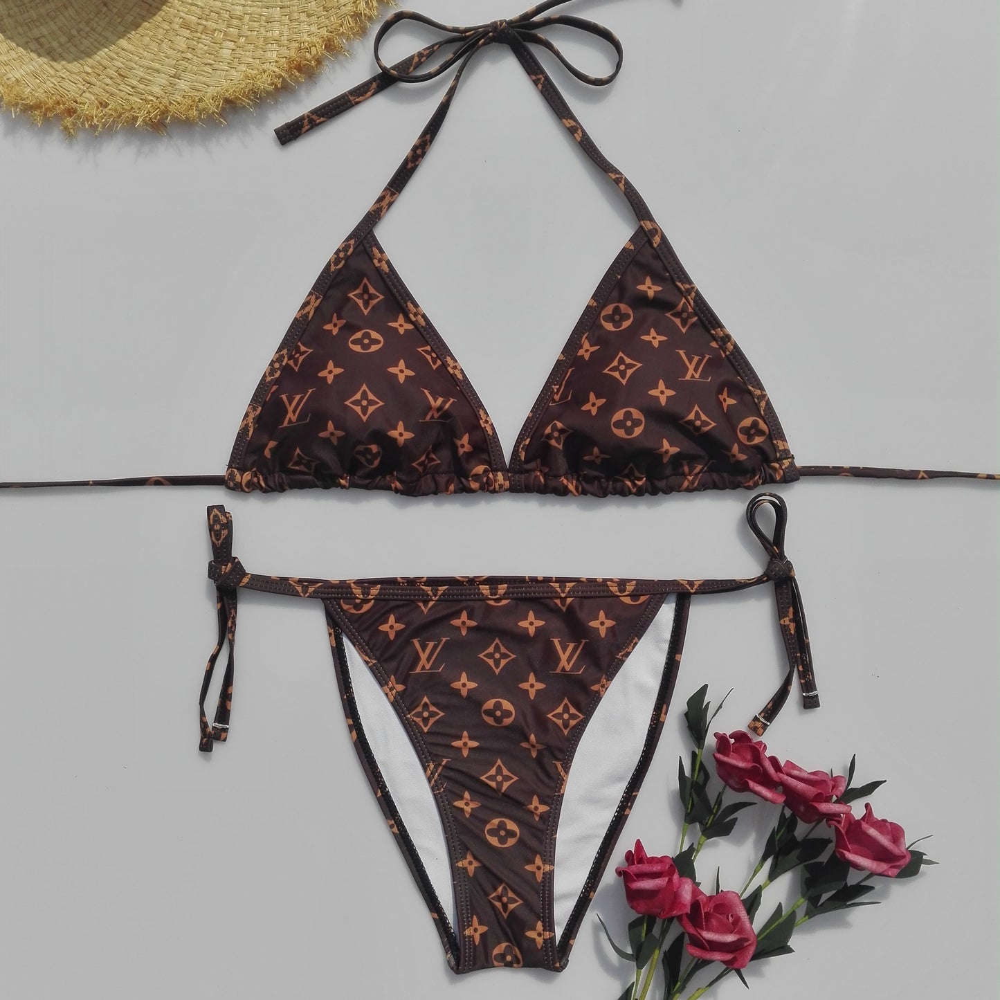 LV Designer inspired 2pc bikini set
