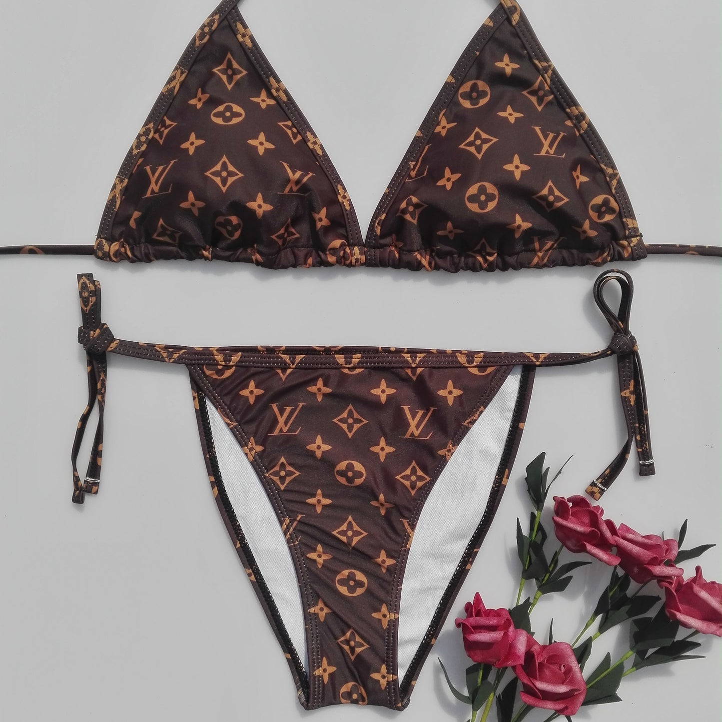 LV Designer inspired 2pc bikini set