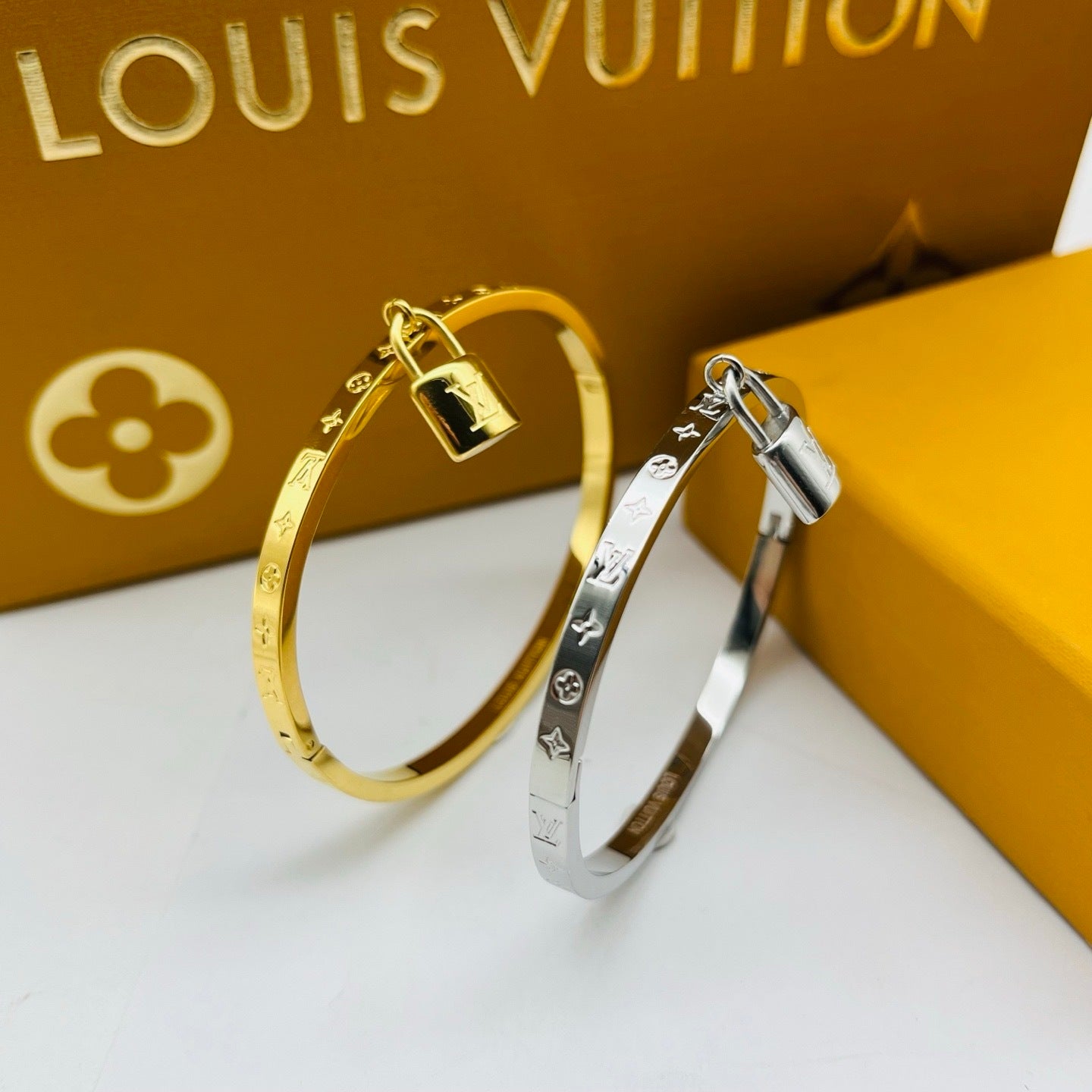 LV inspired Lock Bracelet