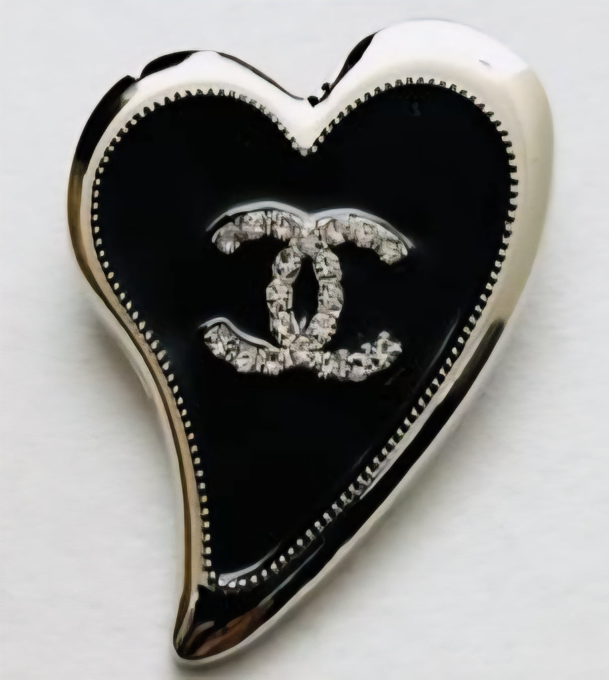 Chanel inspired heart shape brooch