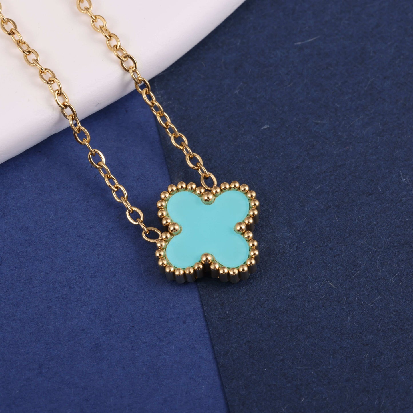 Van Cleef inspired 15mm Gold Clover Necklace