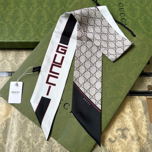 Gucci inspired Twill Ribbon Scarves