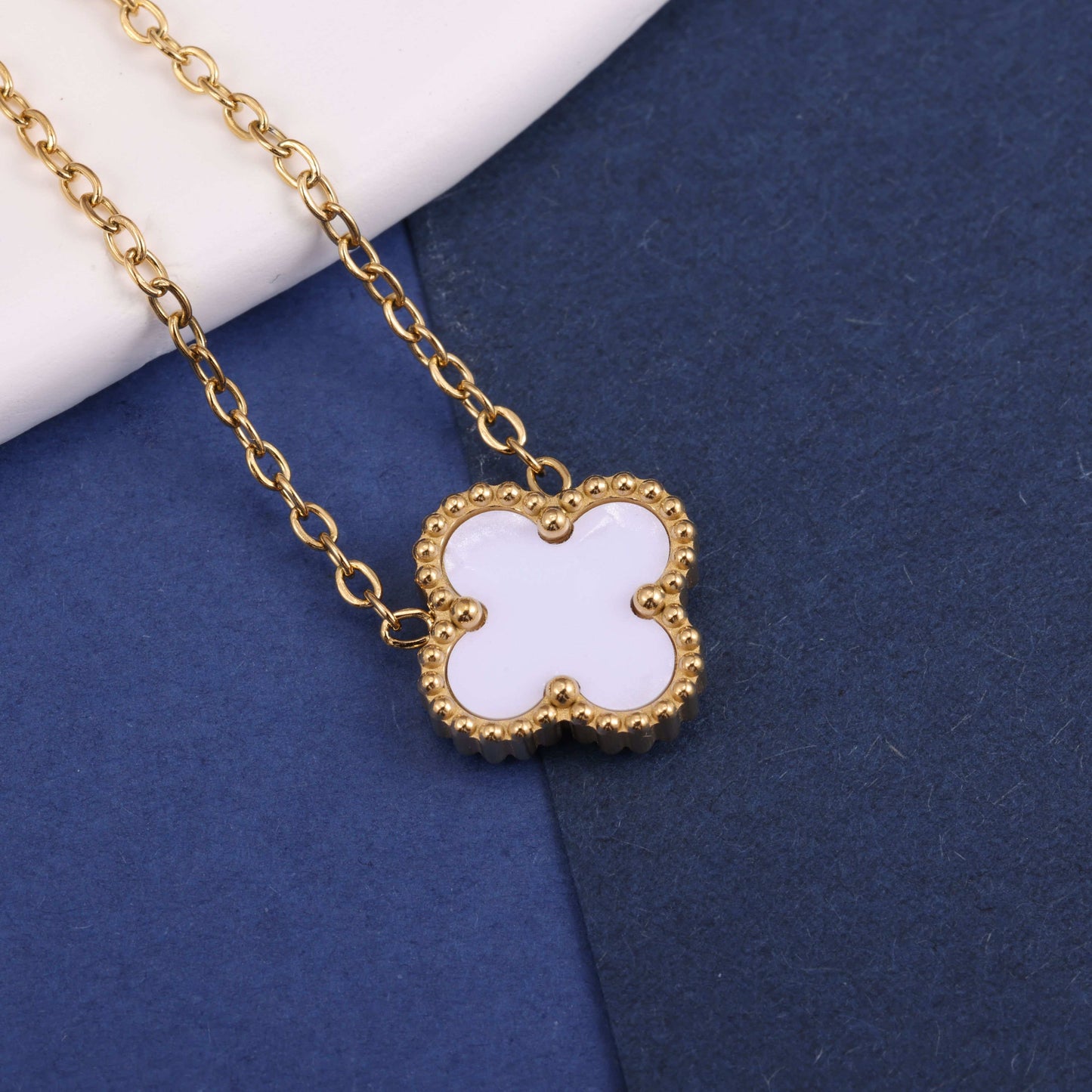 Van Cleef inspired 15mm Gold Clover Necklace