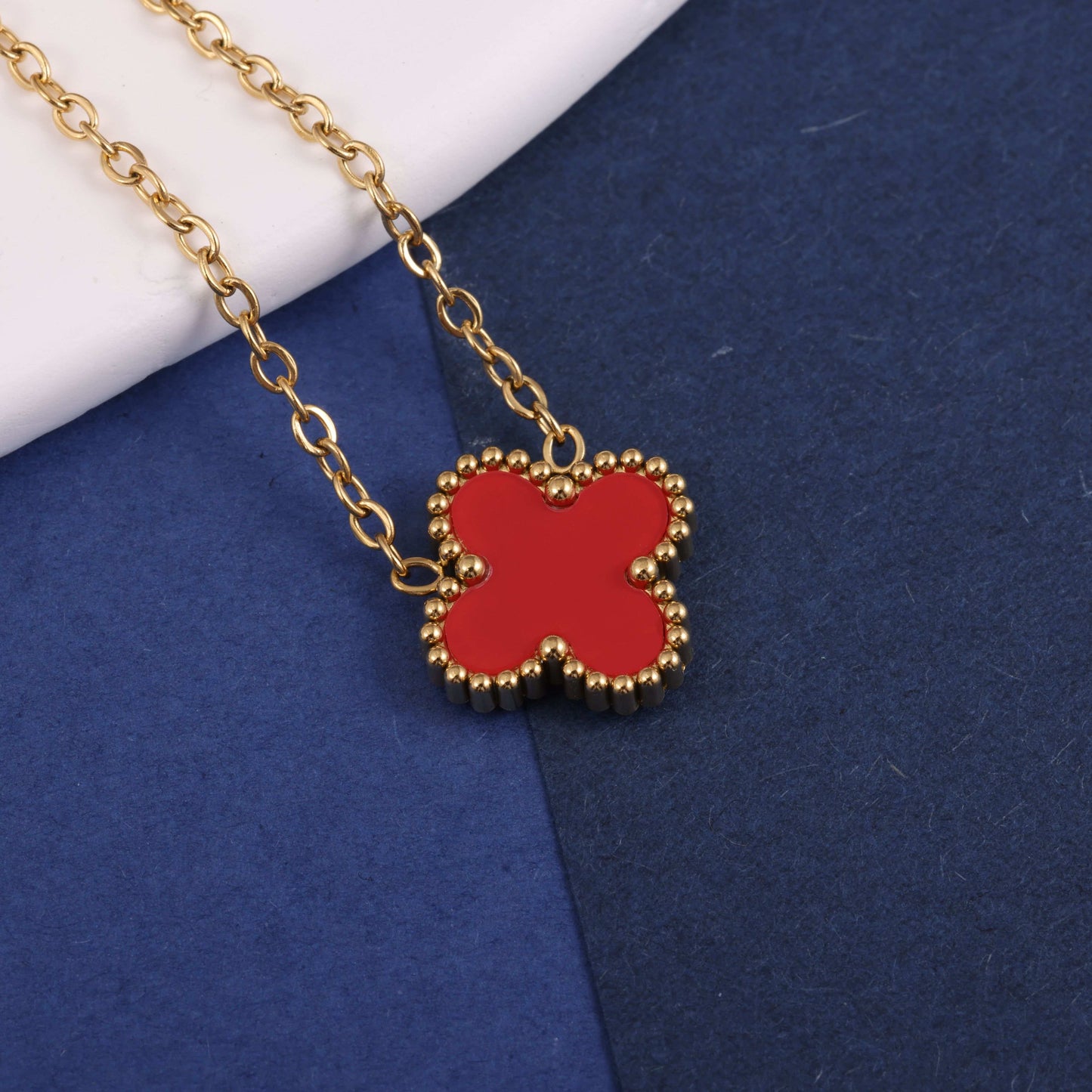 Van Cleef inspired 15mm Gold Clover Necklace