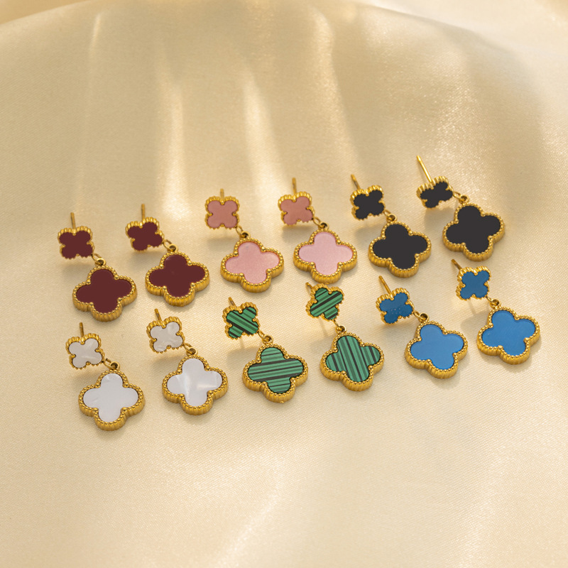 Van Cleef inspired Earrings Gold