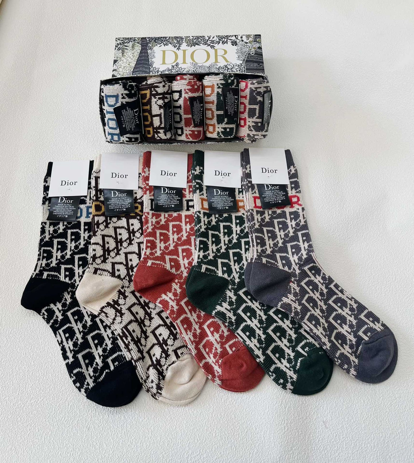 Christian Dior Inspired Monogram Individual  Socks