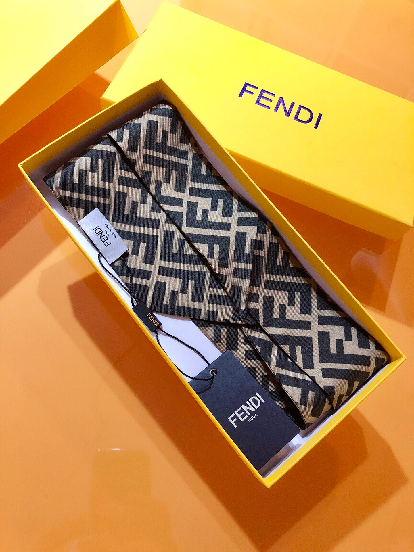 Fendi inspired Twill Ribbon Scarves