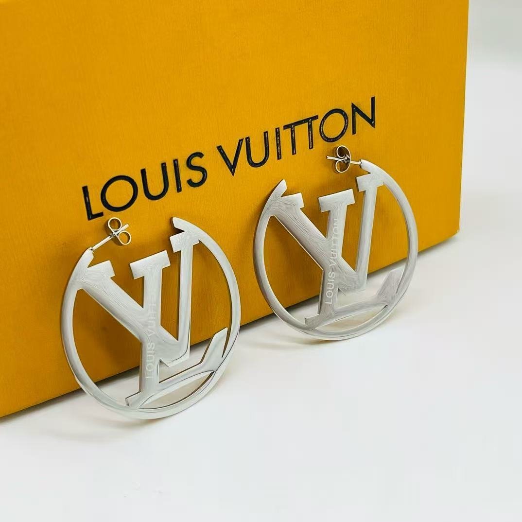 LV Designer Inspired Hoops