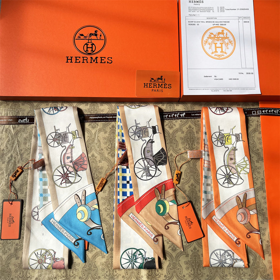 Hermès Twill Ribbon Scarves