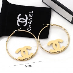 Chanel inspired Hoop Earrings