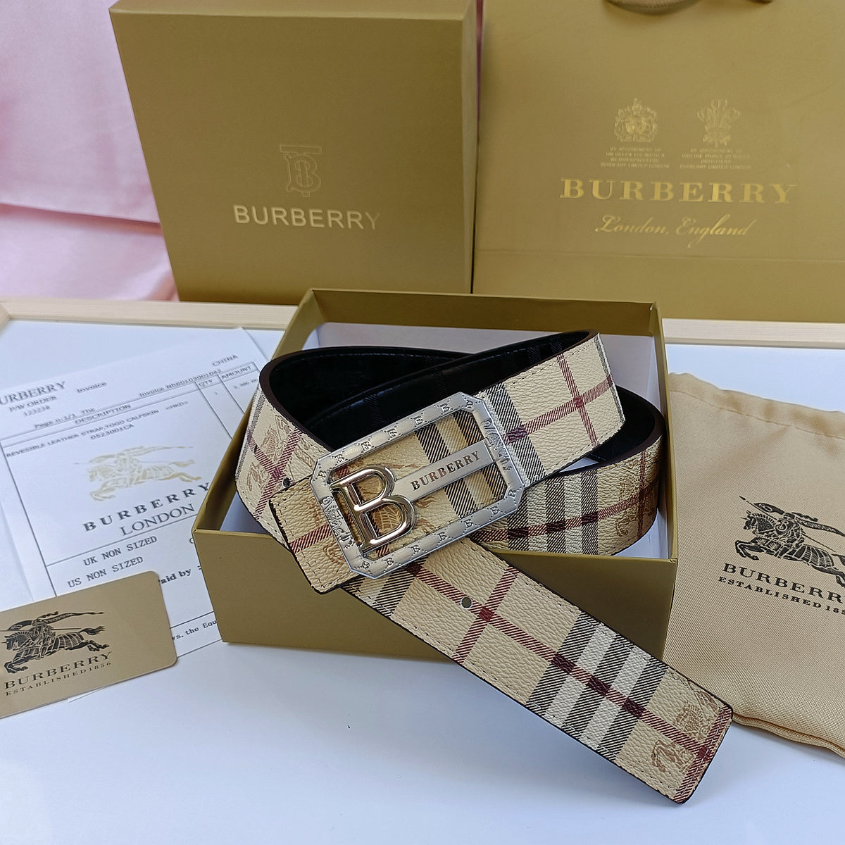 Burberry inspired Belt