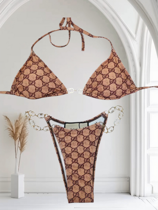 Gucci inspired 2pc bikini set
