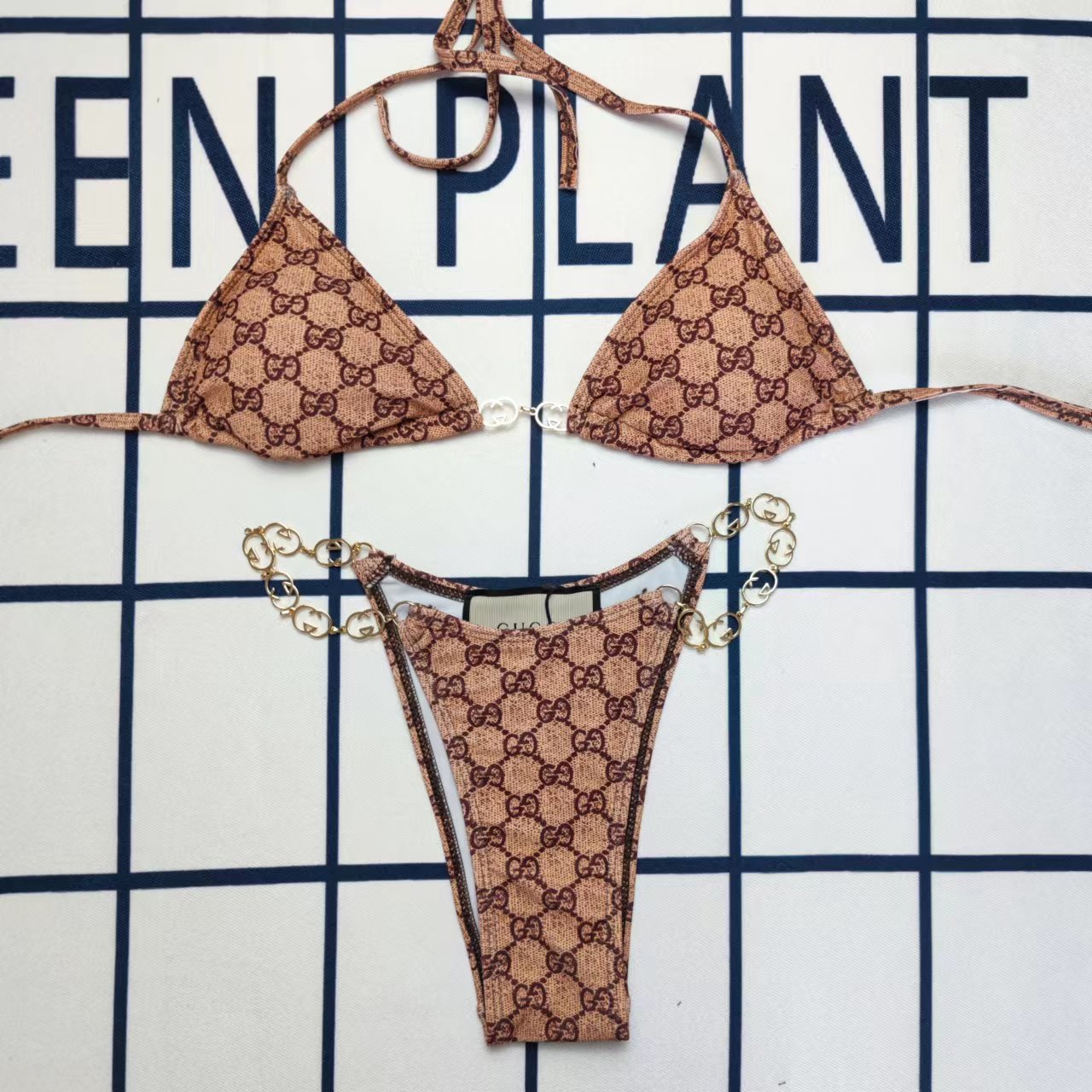 Gucci inspired 2pc bikini set