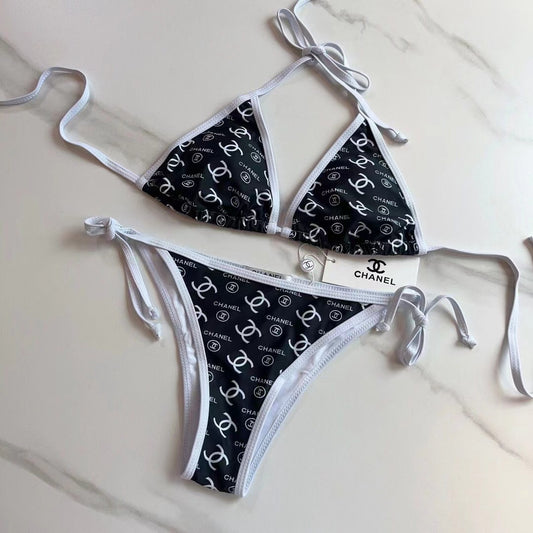 Chanel inspired 2pc bikini set
