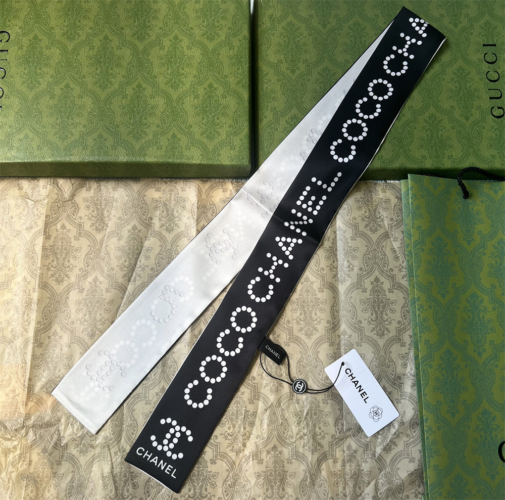 Chanel inspired Twill Ribbon Scarves