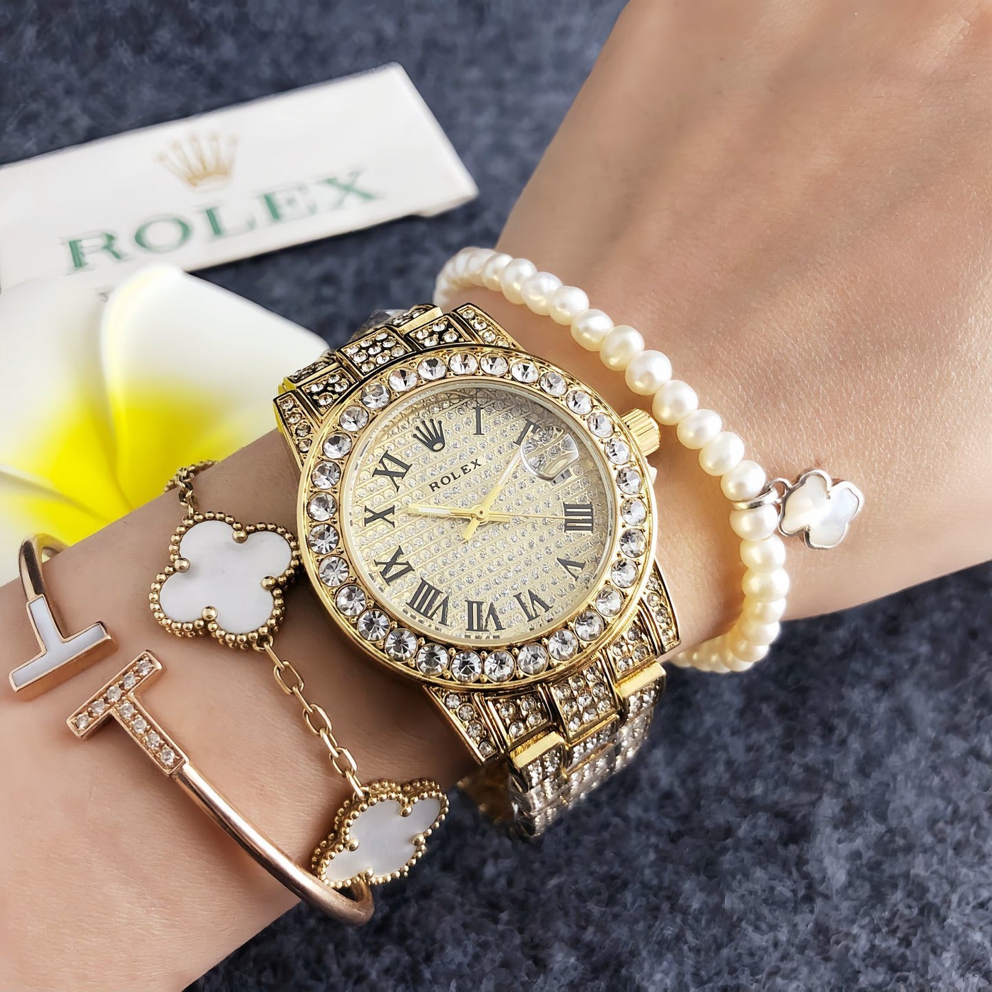 Rolex inspired women watch