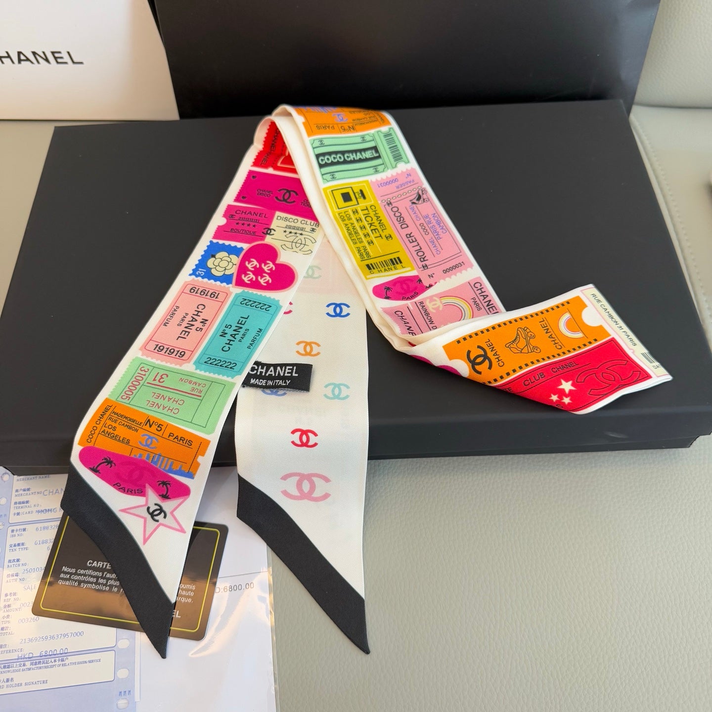 Chanel inspired Twill scarves