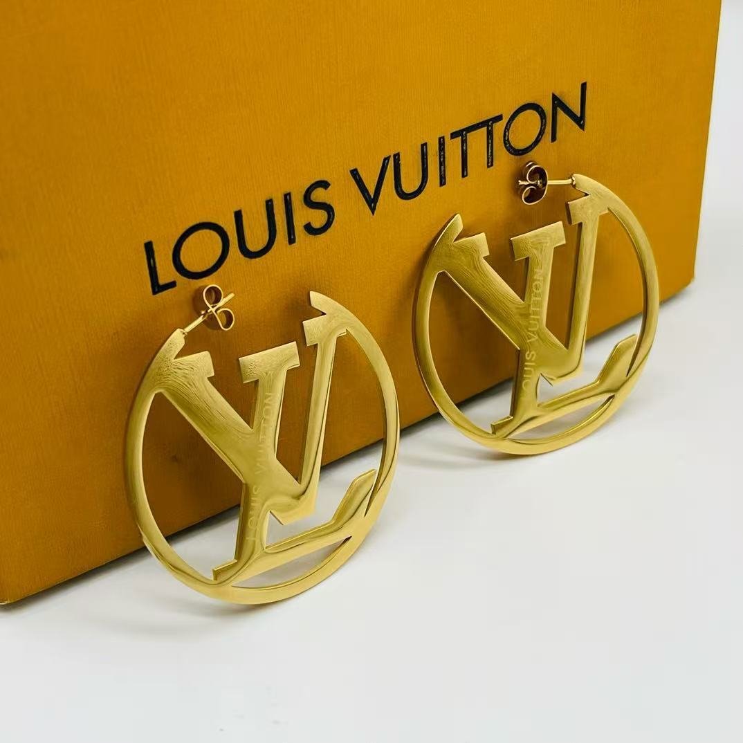 LV Designer Inspired Hoops