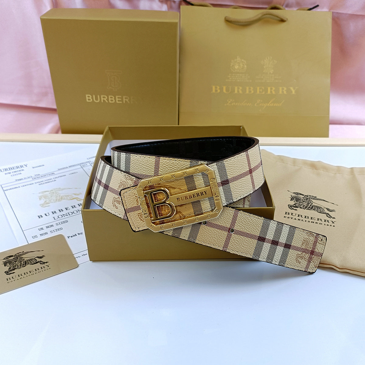 Burberry inspired Belt