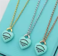 Tiffany inspired Minn-Heart Shape Pendant Necklace