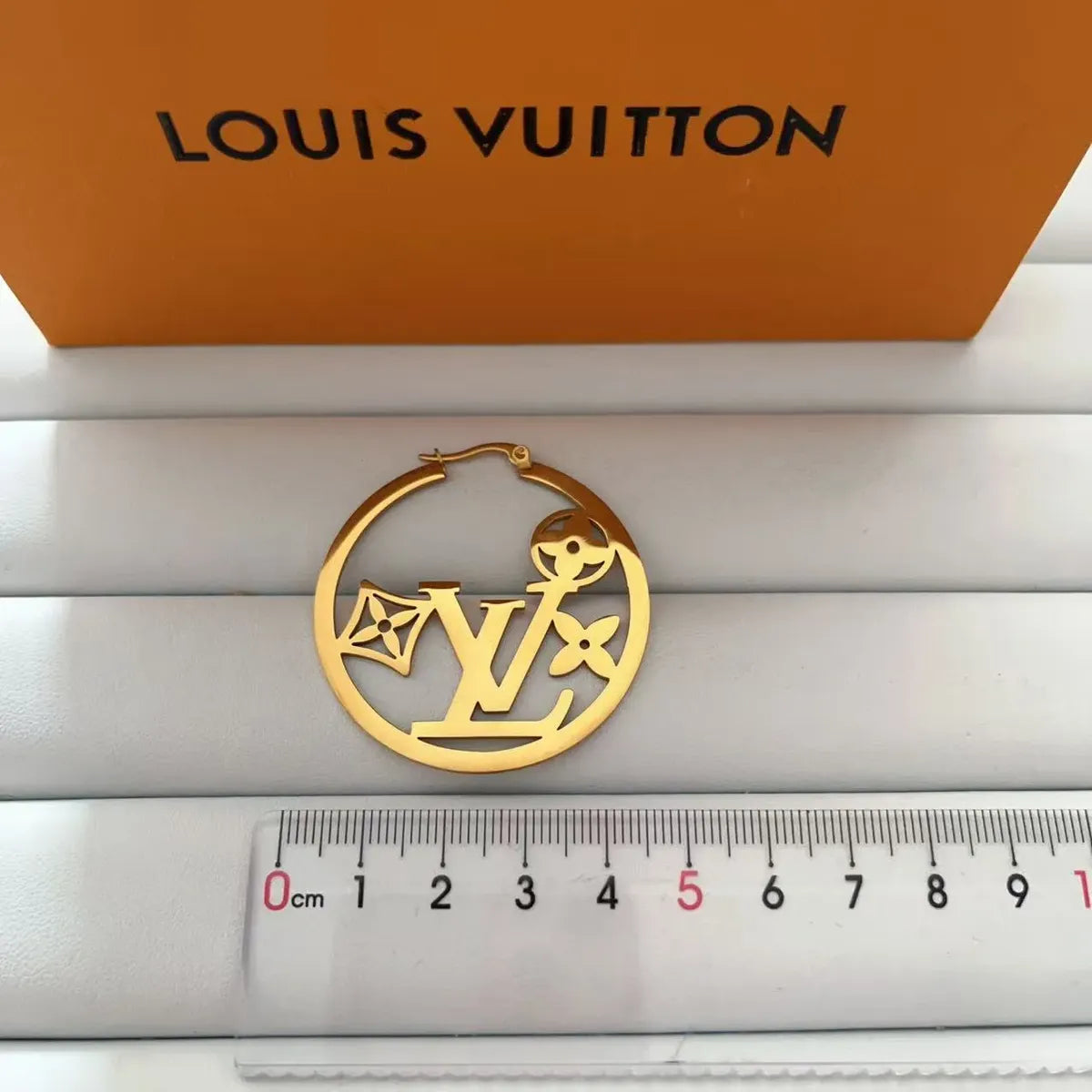 LV inspired Hoop Earrings