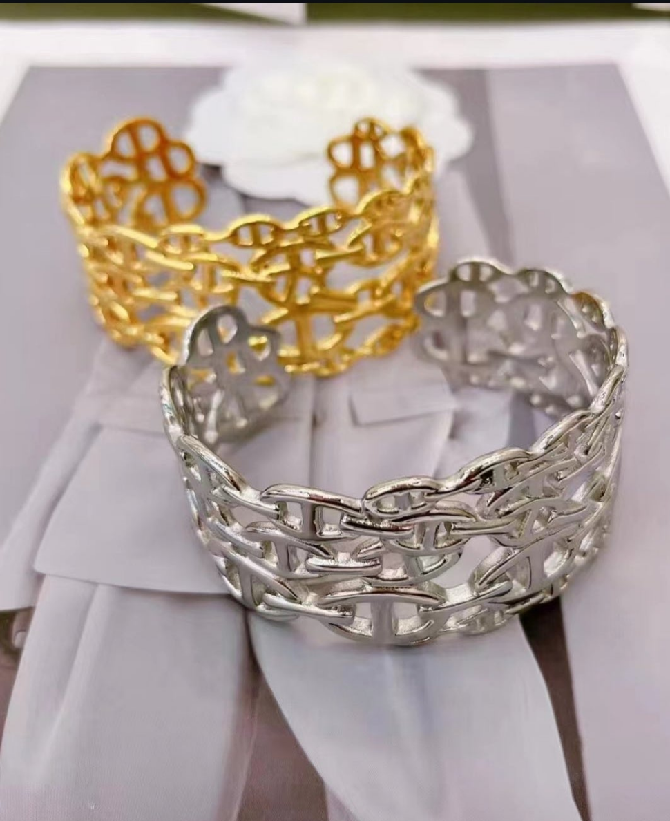 Hermès inspired Cuff bracelet