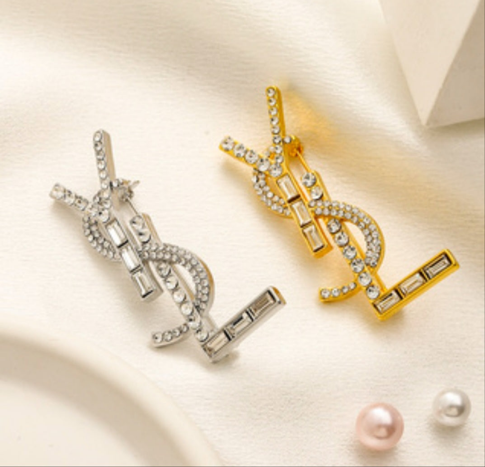 YSL. Designer Inspired Brooches