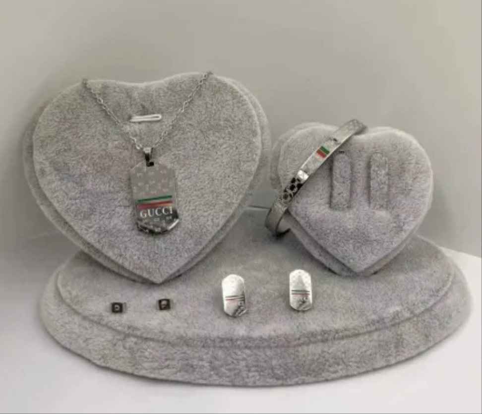 Gucci inspired silver Dog Tag necklace