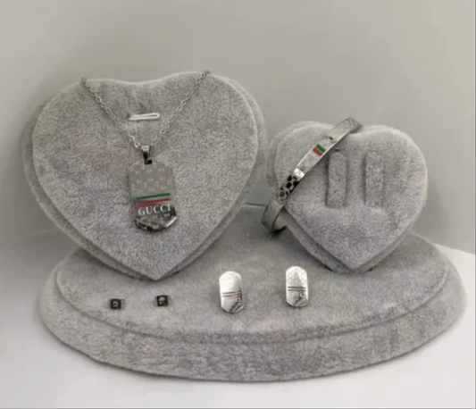 Gucci inspired silver Dog Tag necklace