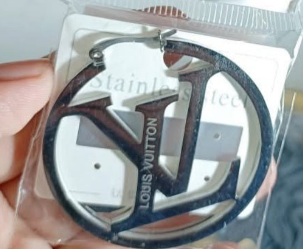 LV inspired Hoop Earrings