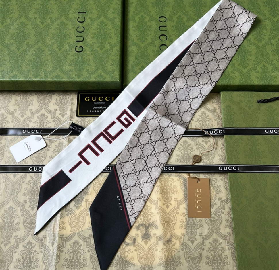 Gucci inspired Twill Ribbon Scarves