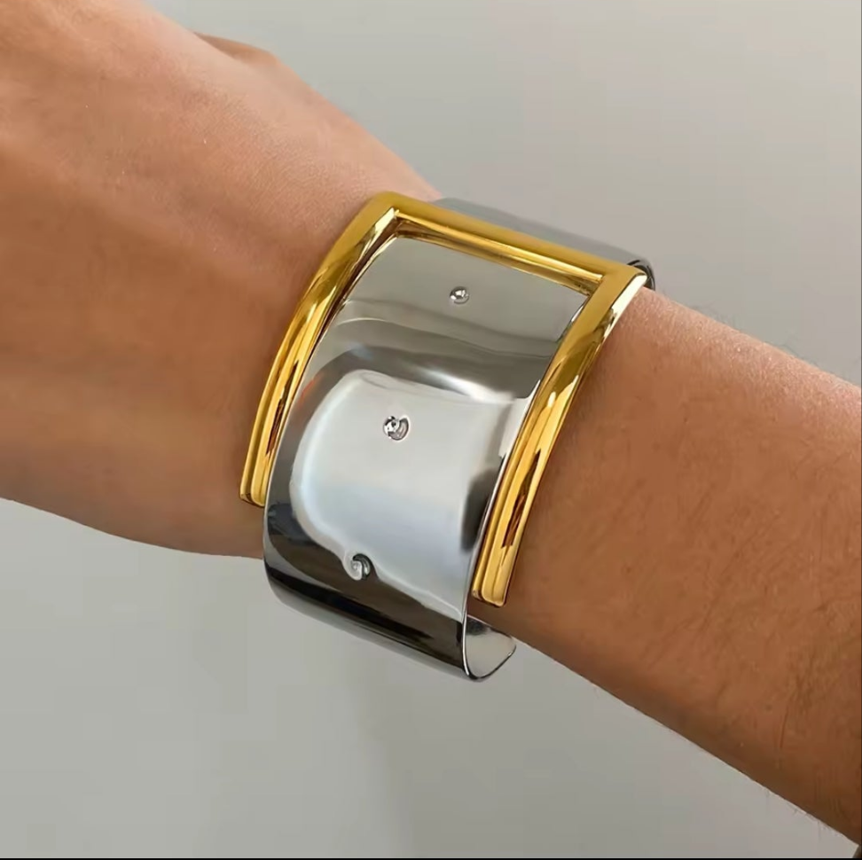 Stainless Steel Buckle Cuff Bracelet