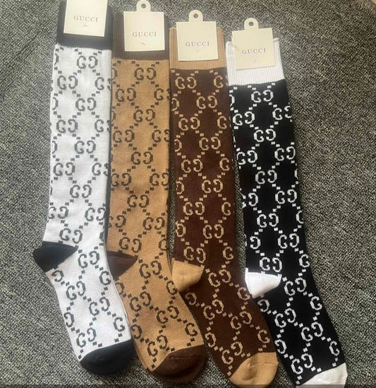 Gucci inspired monogram indiviual pair of trouser socks