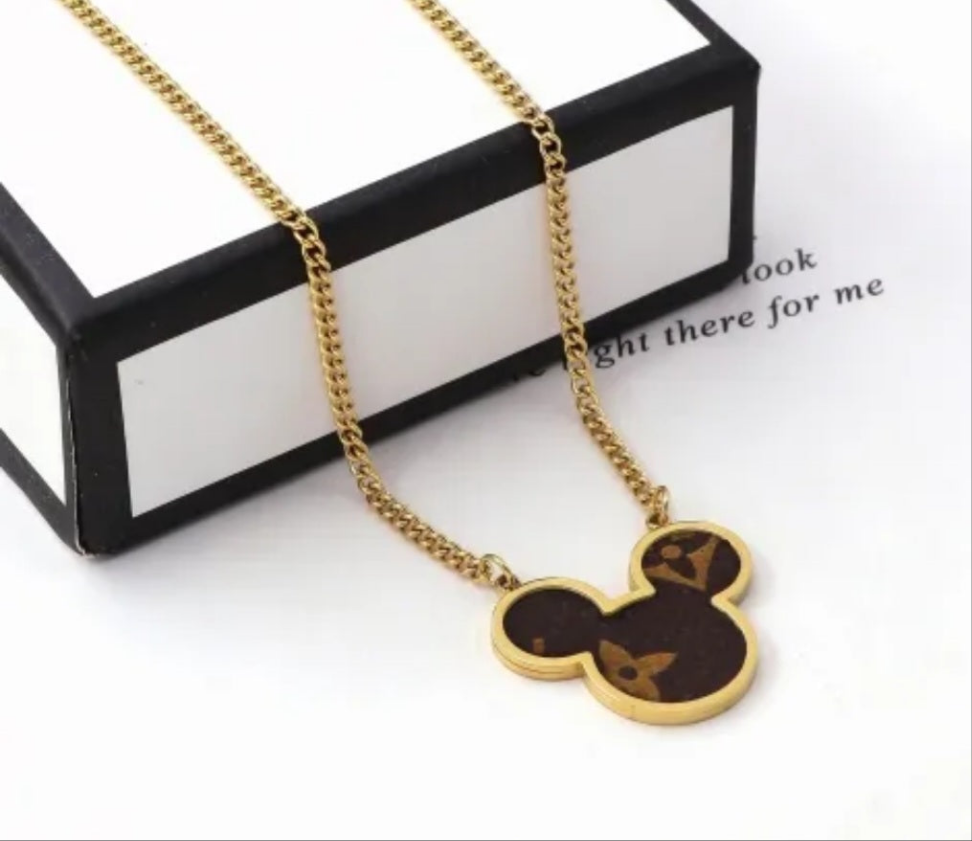 LV inspired necklace