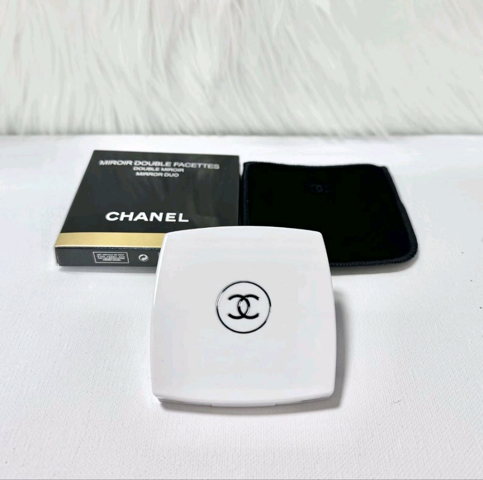 Chanel inspired Compact double sided mirror