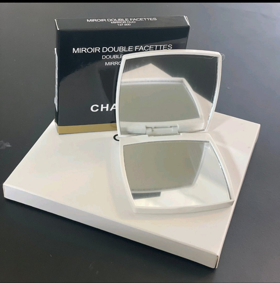 Chanel inspired Compact double sided mirror
