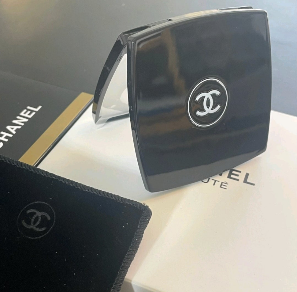 Chanel inspired Compact double sided mirror