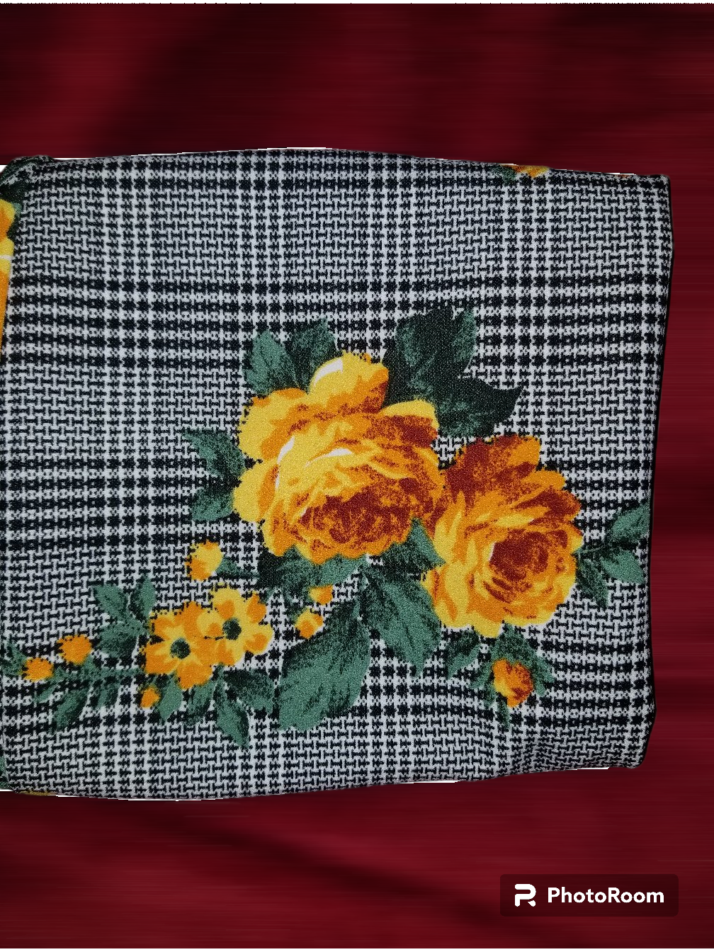 Pencil floral, plaid midi skirt