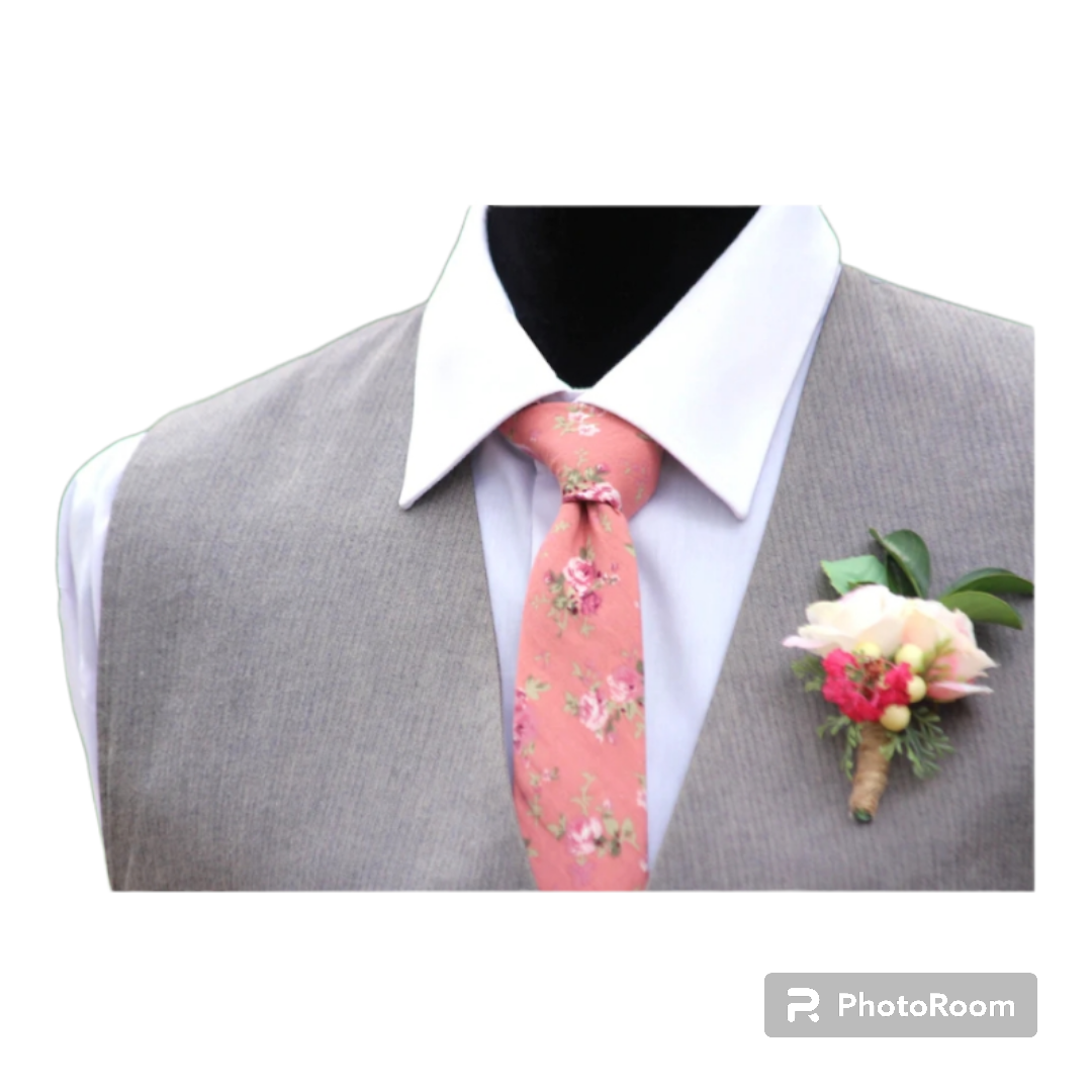Mens skinny floral ties