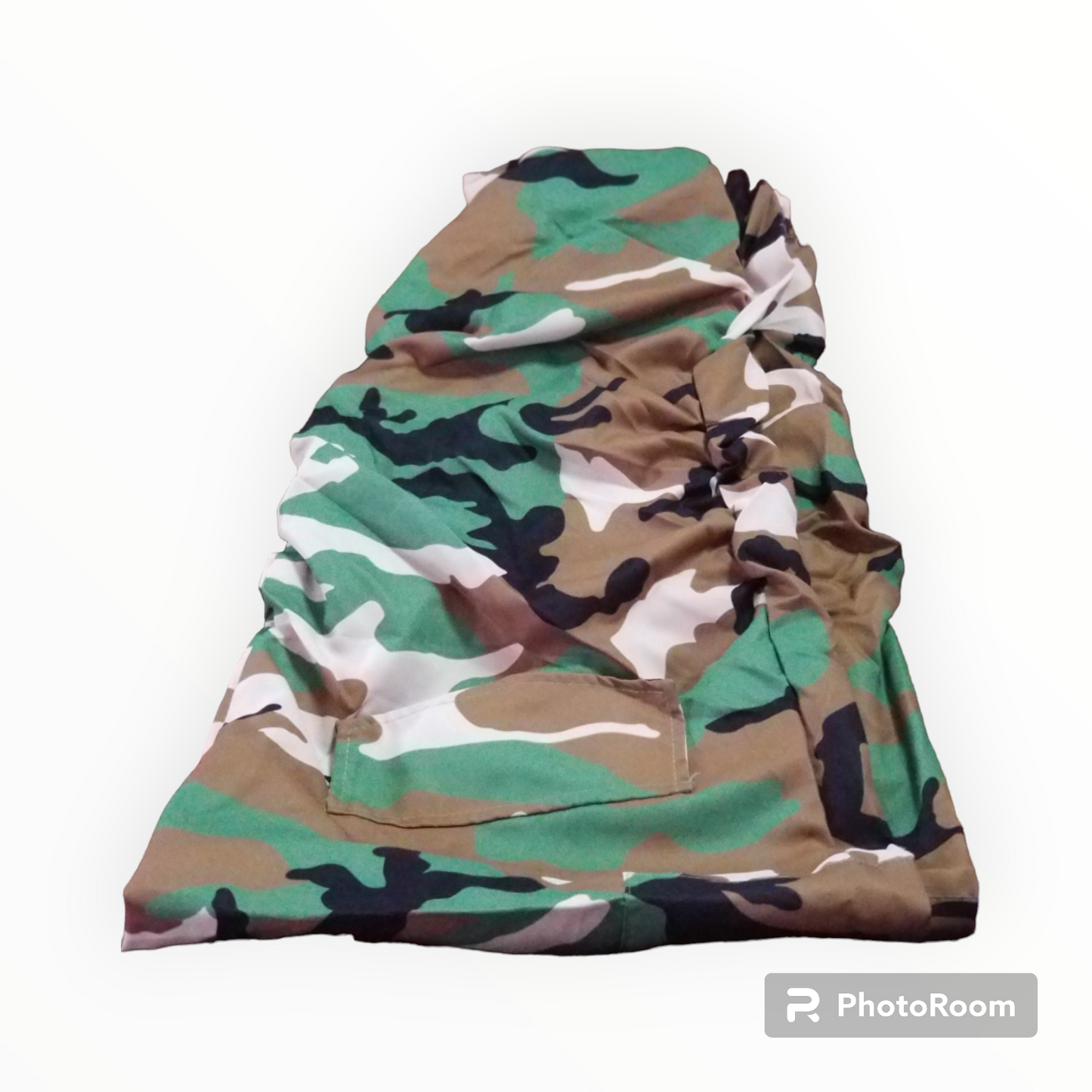 Camo print off shoulder jumpsuit