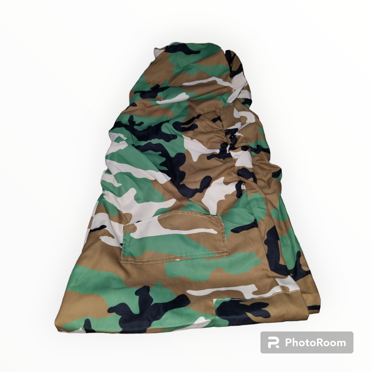 Camo print off shoulder jumpsuit