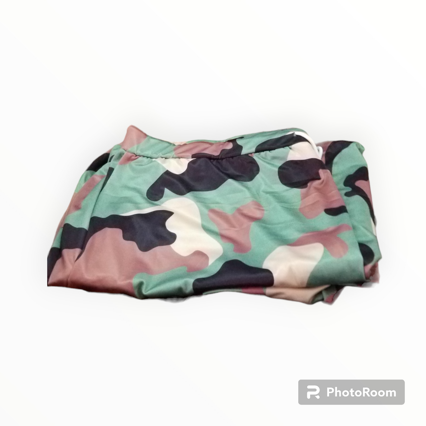 Plus size Camouflage 2 piece skirt set